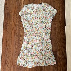 Something Navy Cap Sleeve Floral Dress